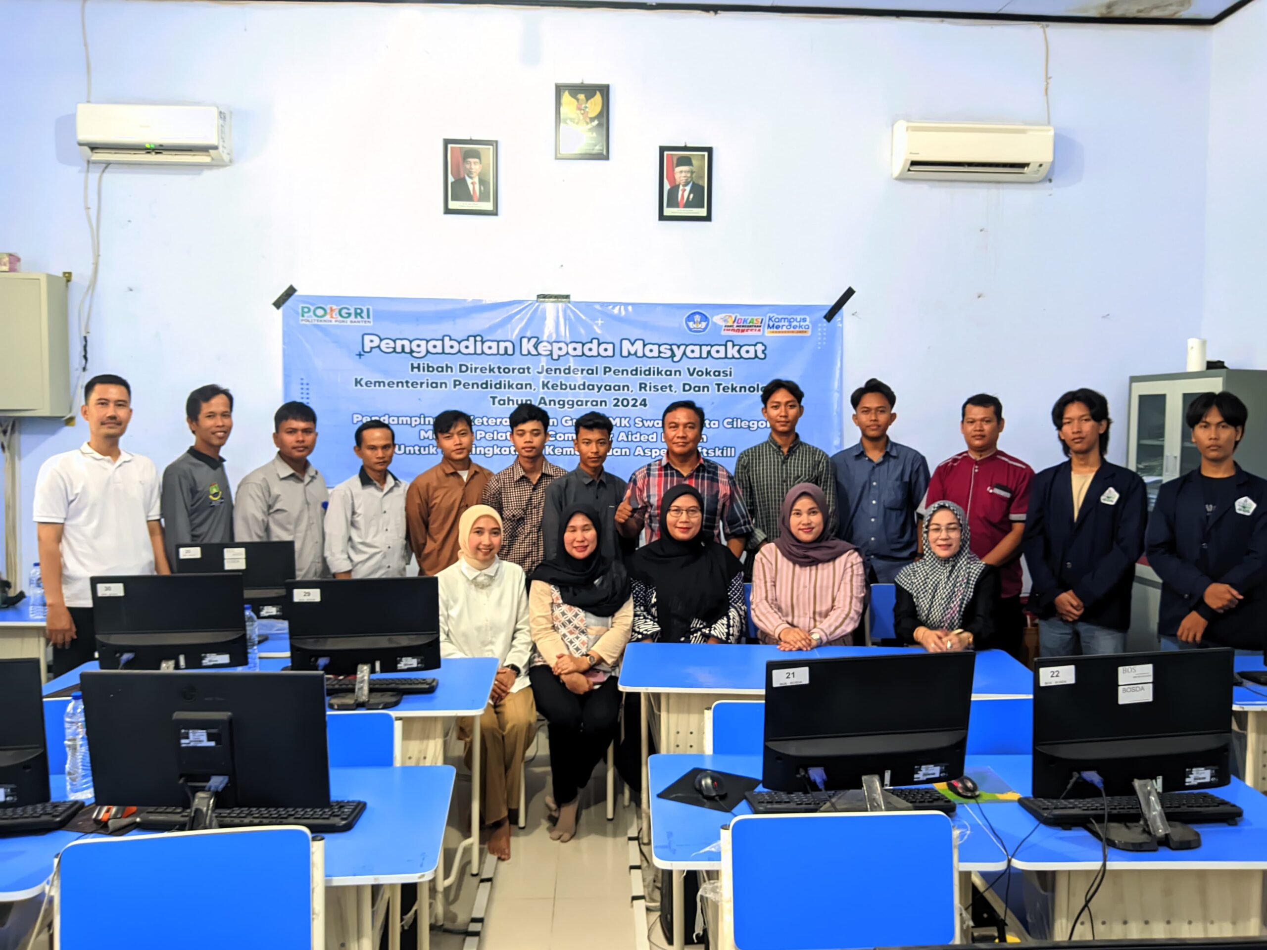 POLGRI Gelar PKM lewat Pelatihan Computer Aided Design di SMK BCA Cilegon