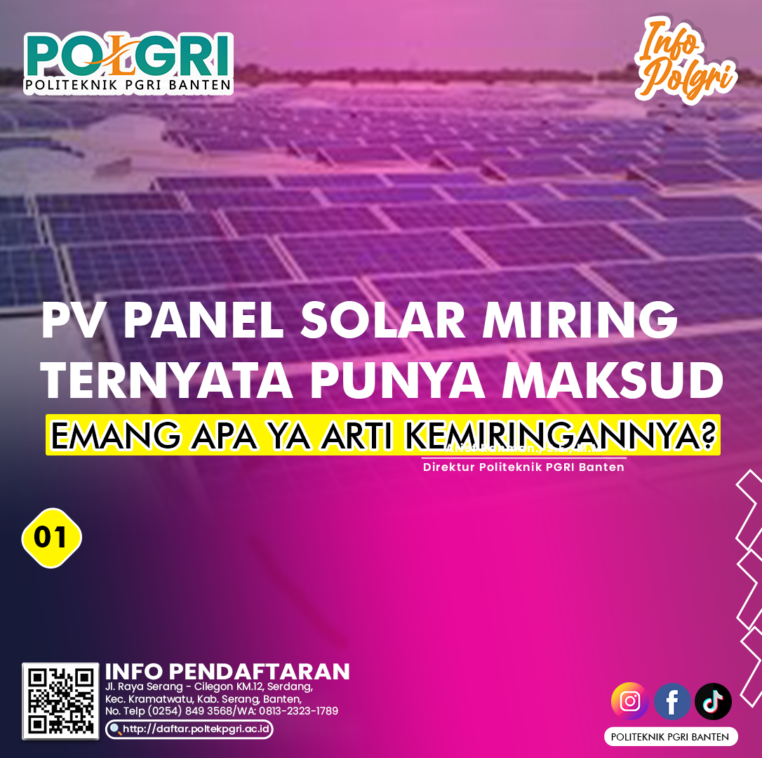 Ini Alasan Mengapa PV Panel Solar Miring